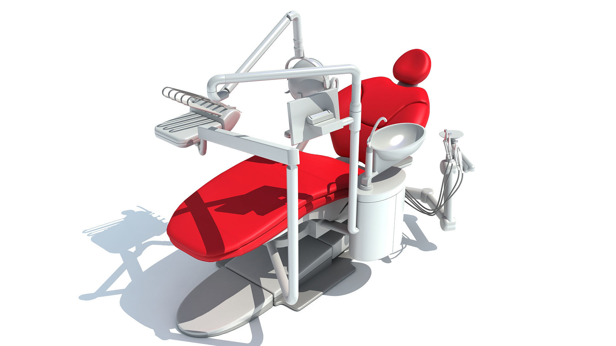 Dental Treatment Station with Chair 3D model_5