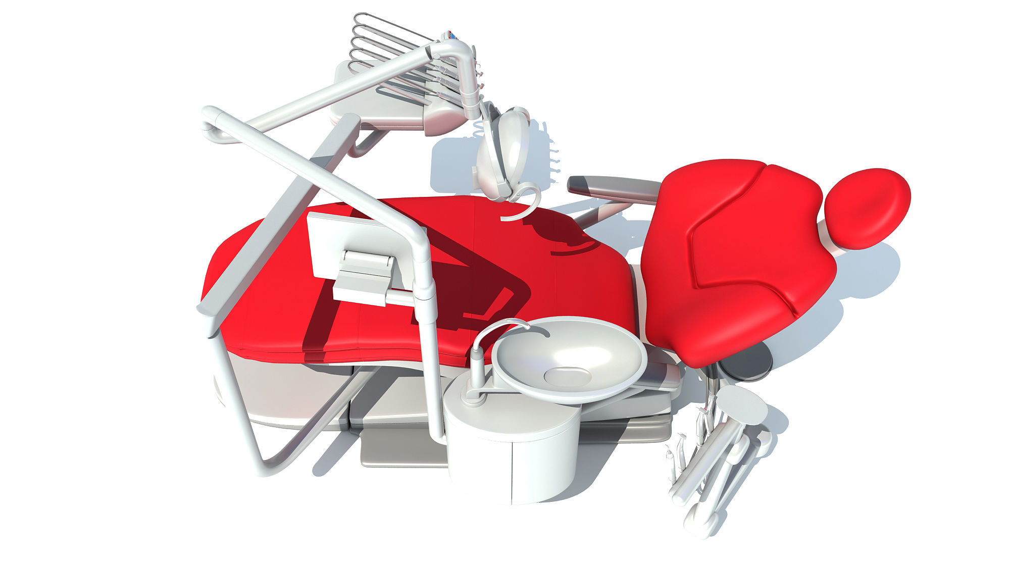 Dental Treatment Station with Chair 3D model_7