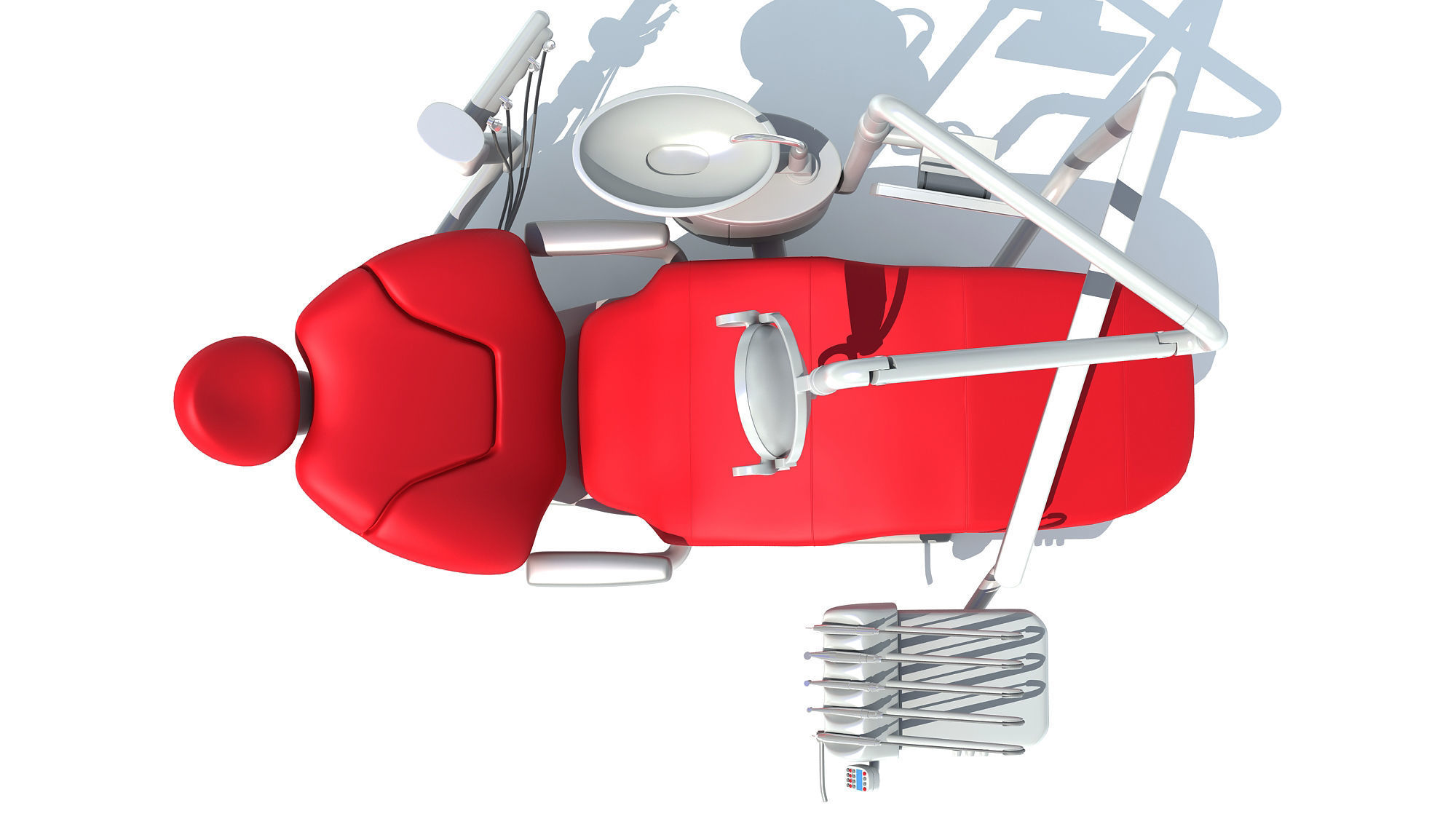 Dental Treatment Station with Chair 3D model_11