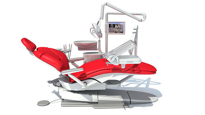 Dental Treatment Station with Chair 3D model