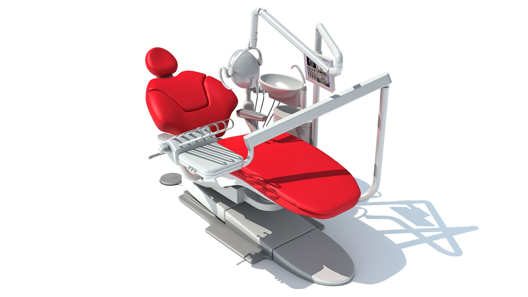 Dental Treatment Station with Chair 3D model_3