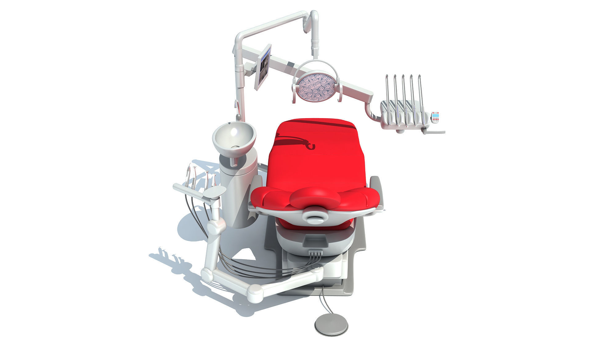 Dental Treatment Station with Chair 3D model_9