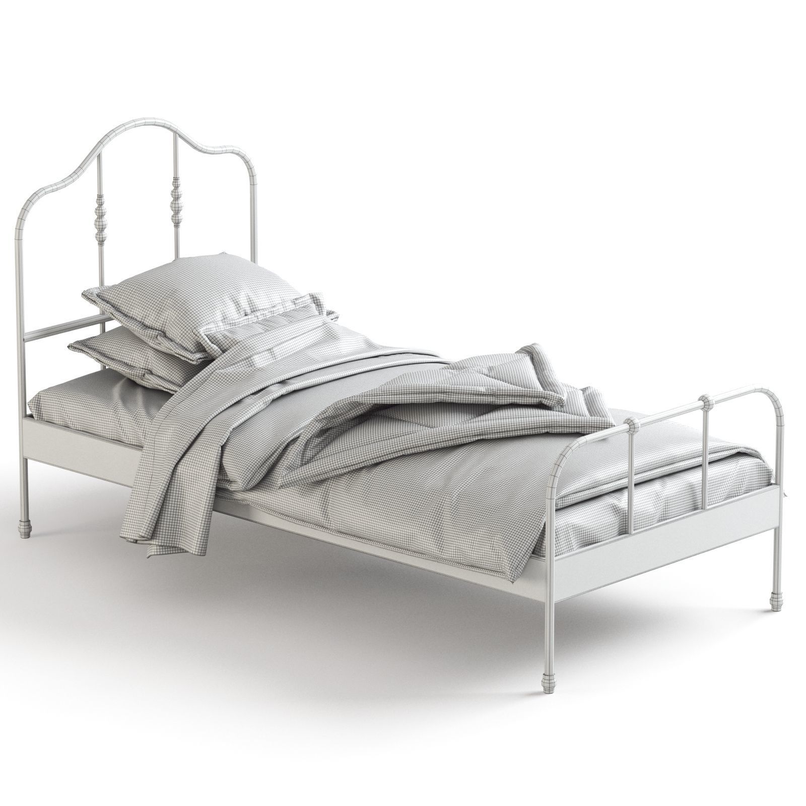 Sagstua Bed 3D model_2