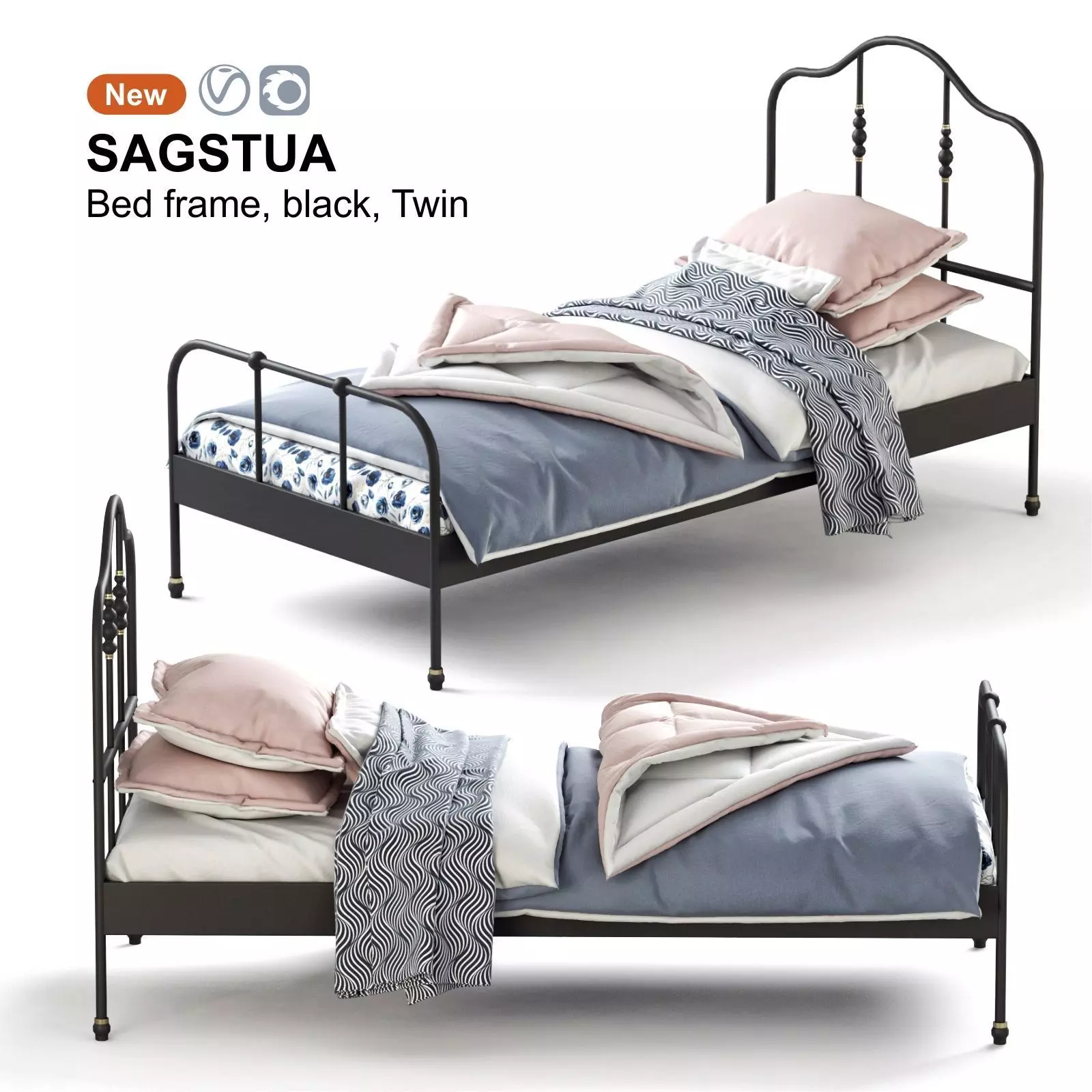Sagstua Bed 3D model_0