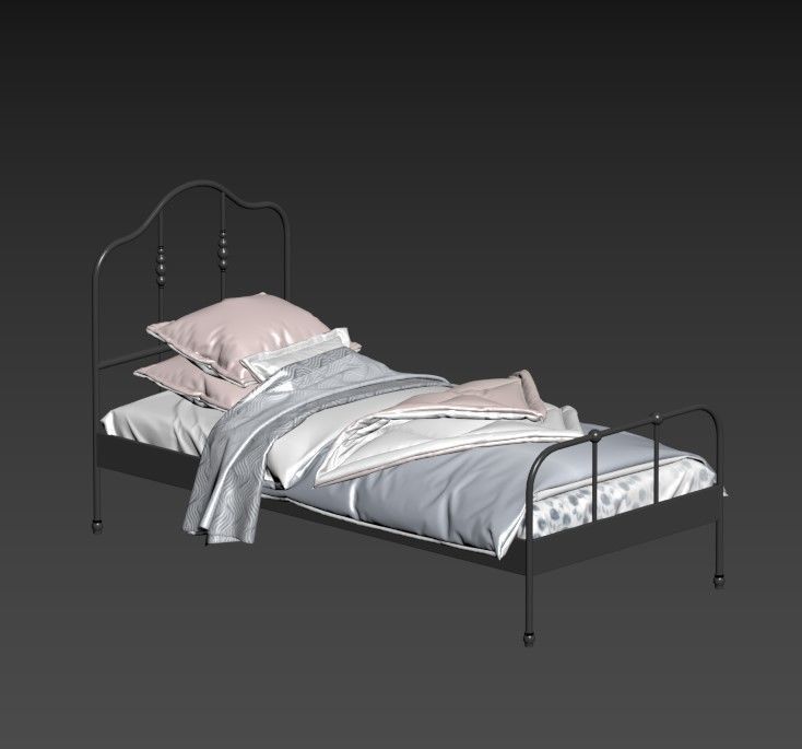 Sagstua Bed 3D model_3