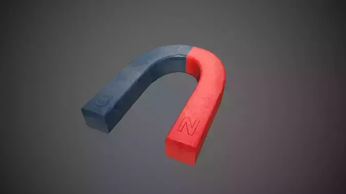 Magnet Low-poly 3D model