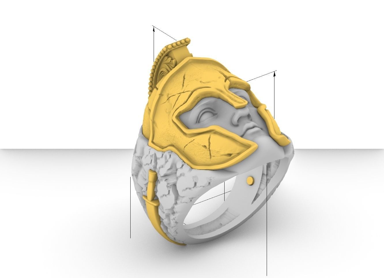 Spartan Ring 3D print model 3D print model_5