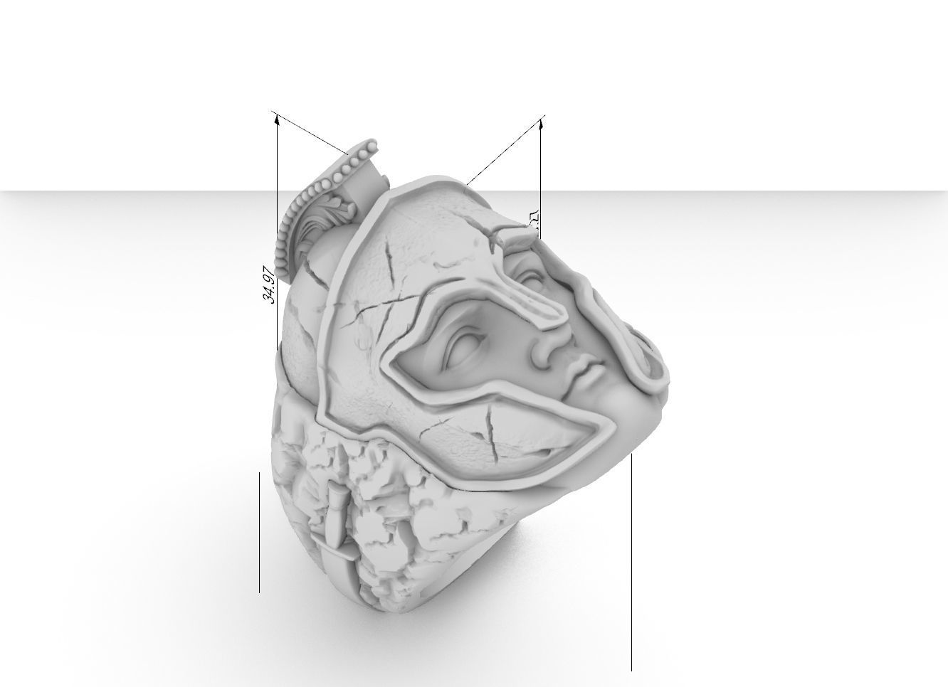 Spartan Ring 3D print model 3D print model_9