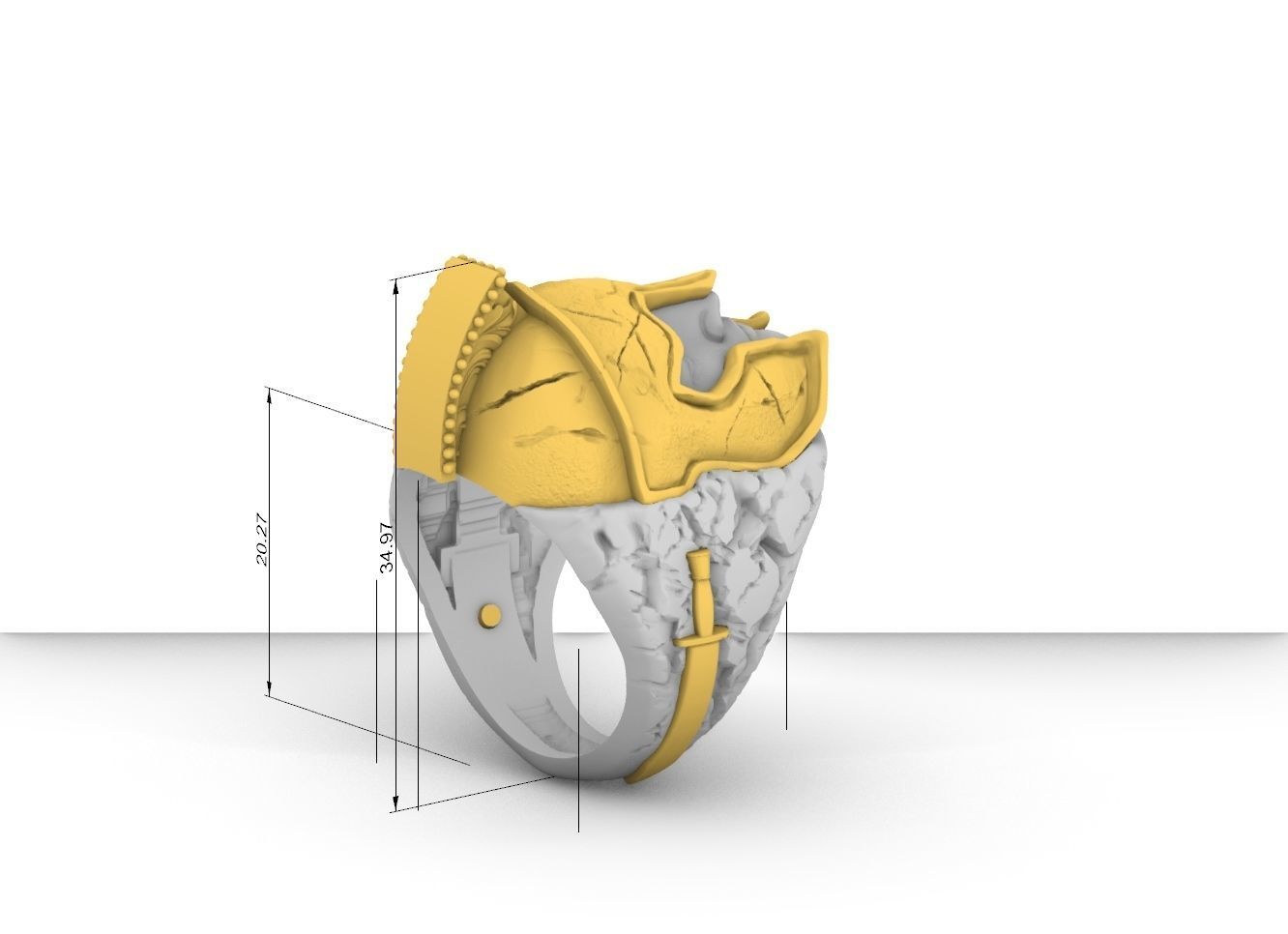 Spartan Ring 3D print model 3D print model_7
