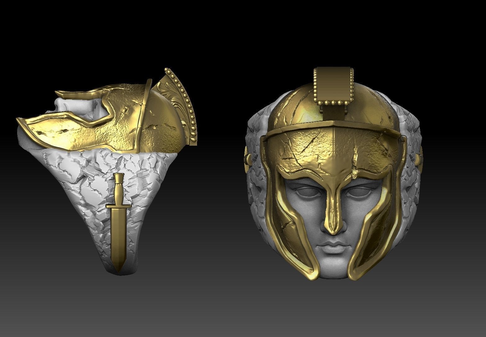 Spartan Ring 3D print model 3D print model_2