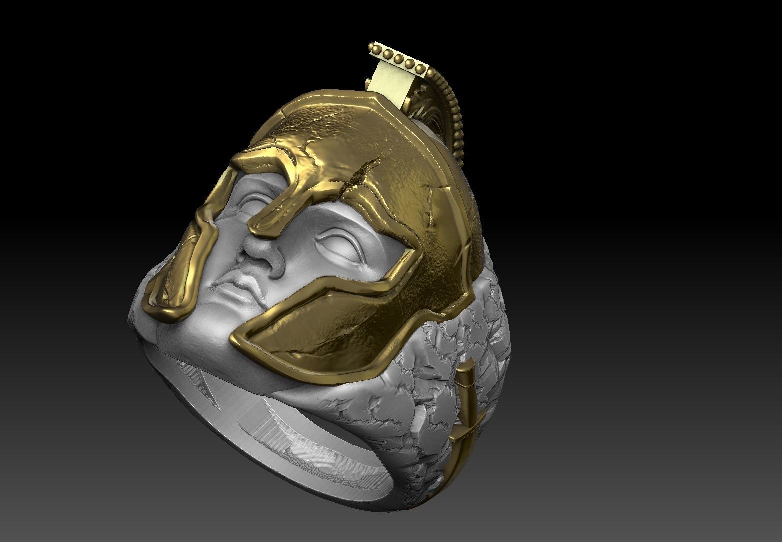 Spartan Ring 3D print model 3D print model_10