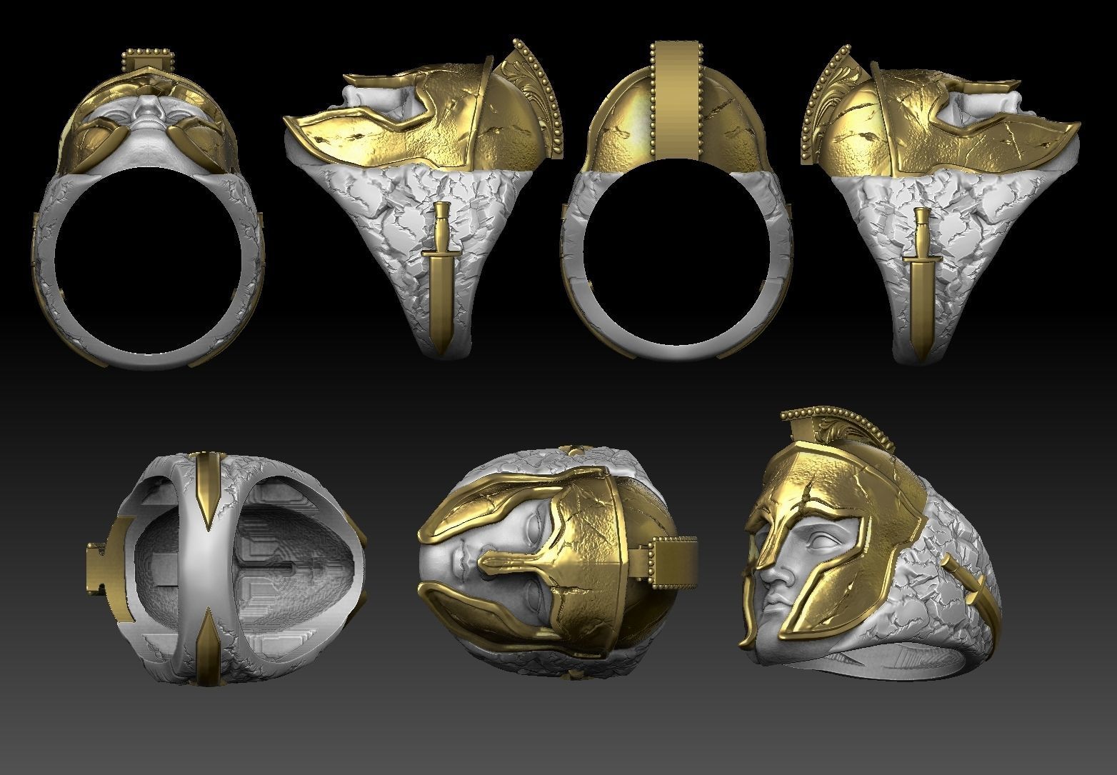 Spartan Ring 3D print model 3D print model_3
