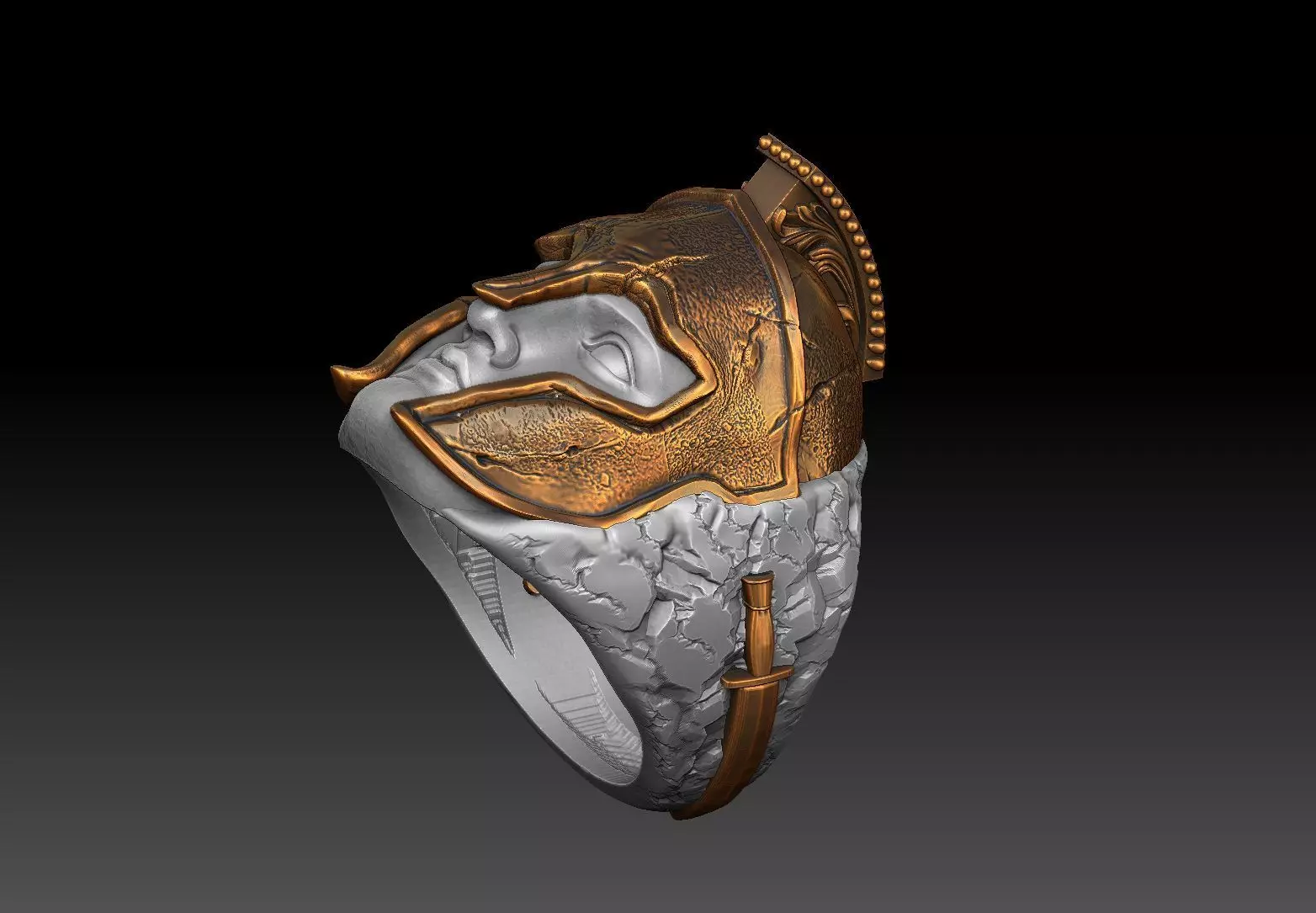 Spartan Ring 3D print model 3D print model_0
