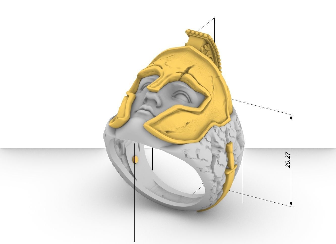 Spartan Ring 3D print model 3D print model_8