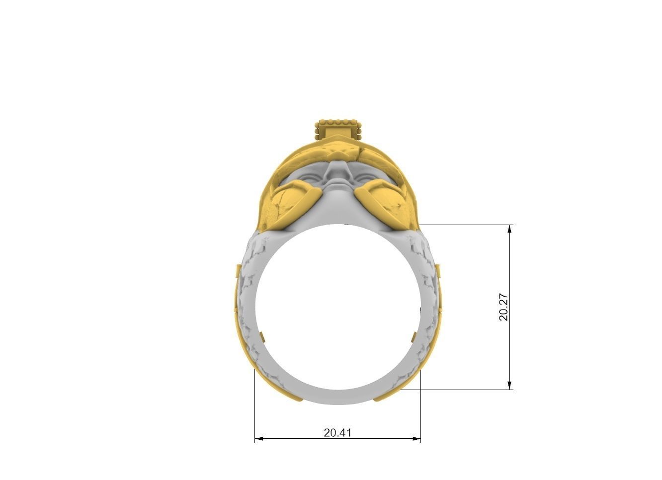 Spartan Ring 3D print model 3D print model_6