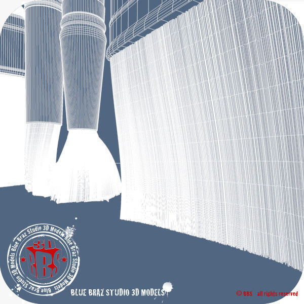 paintbrushes set of paint brushes 3D model_9