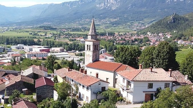 CHURCH OF SAINT CROSS - SLOVENIAN MEDITERRANEAN ARCHITECTURE  Low-poly 3D model