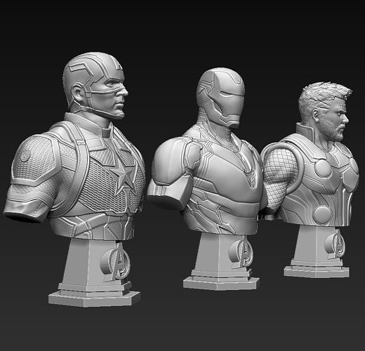 Avengers Bust Bundle 3D print model