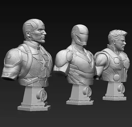 Avengers Bust Bundle 3D print model