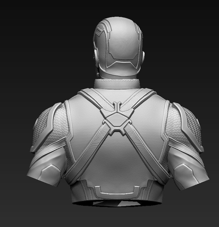 Captain America Bust 3D print model_3