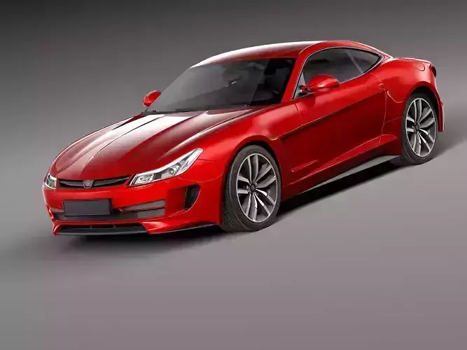 HQ LowPoly Generic Coupe 2015 Low-poly 3D model