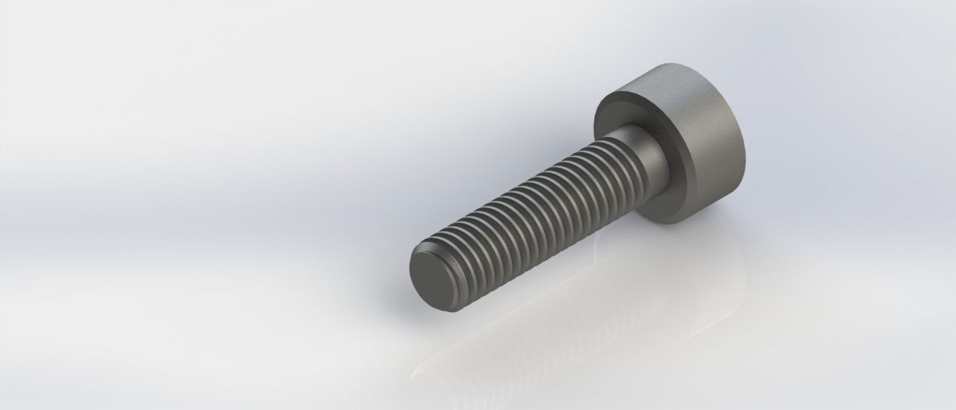 M8X30 mm Socket Head Screw Free 3D model_3