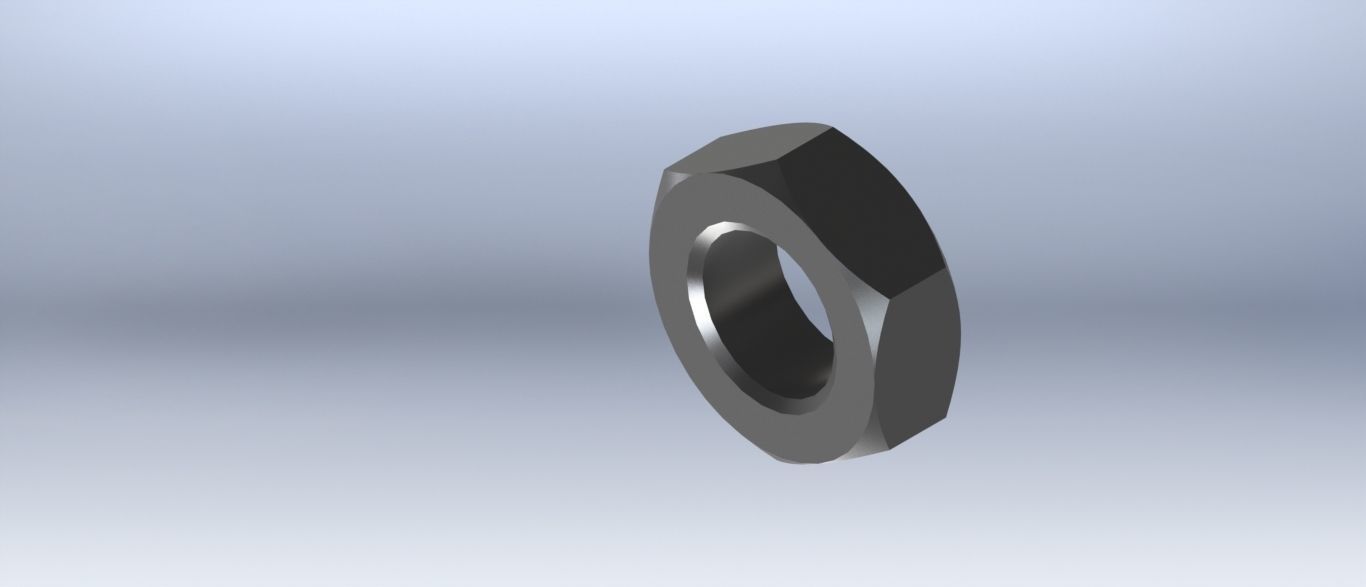Hex Nut Free 3D model_2