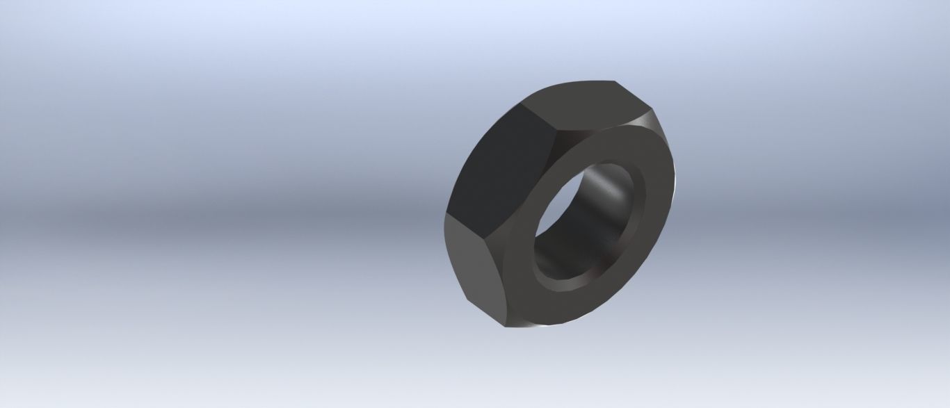 Hex Nut Free 3D model_3