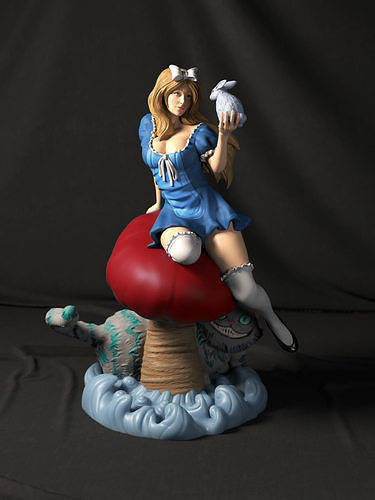 Alice in Wonderland SFW 3D print model