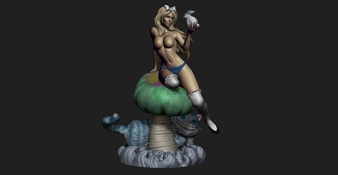 Alice in Wonderland NSFW 3D print model