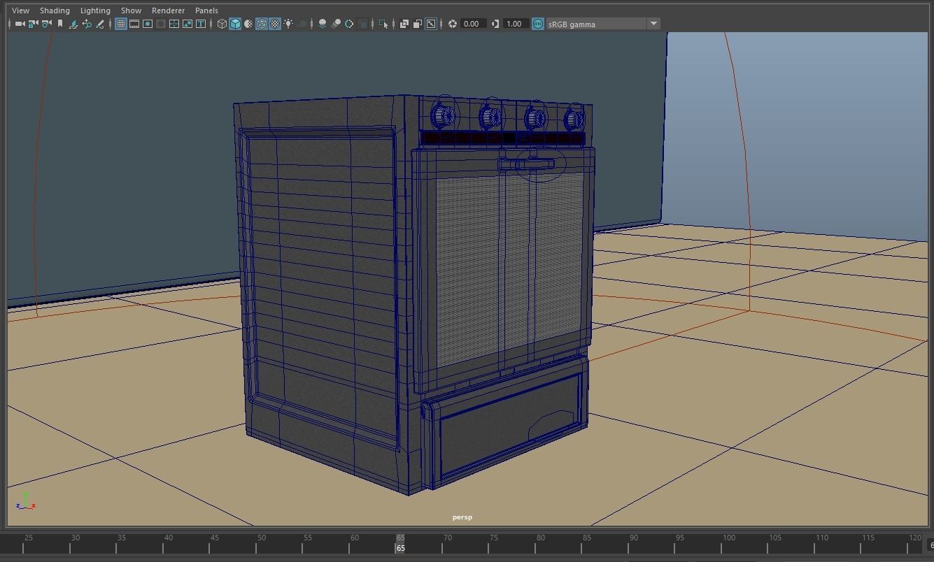Cuisiniere3D oven on table 3D model_6