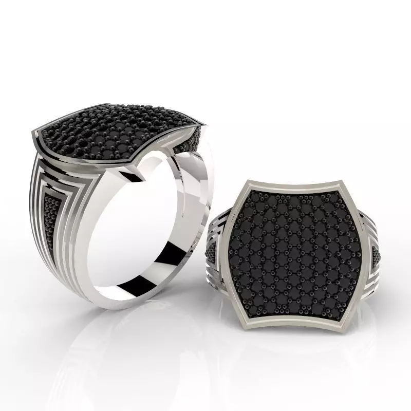 Stylish Glamor Unisex Ring 3D print model