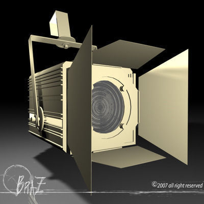 Stage light Fresnel 3D model_5