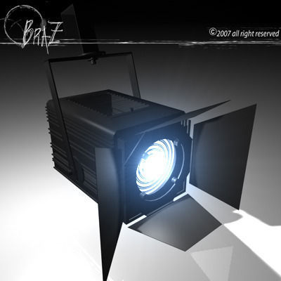 Stage light Fresnel 3D model_3