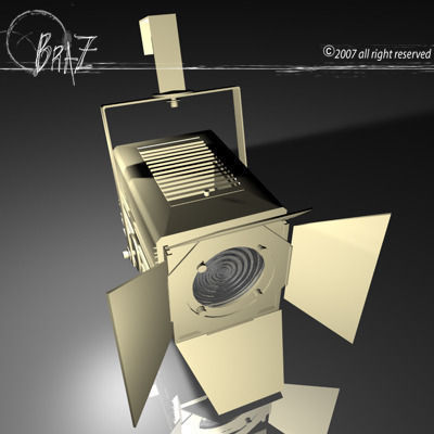 Stage light Fresnel 3D model_4