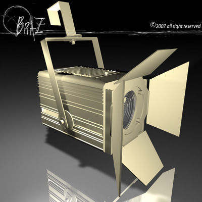 Stage light Fresnel 3D model_2
