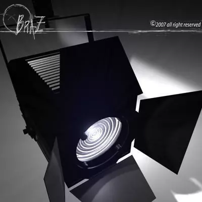 Stage light Fresnel 3D model_0