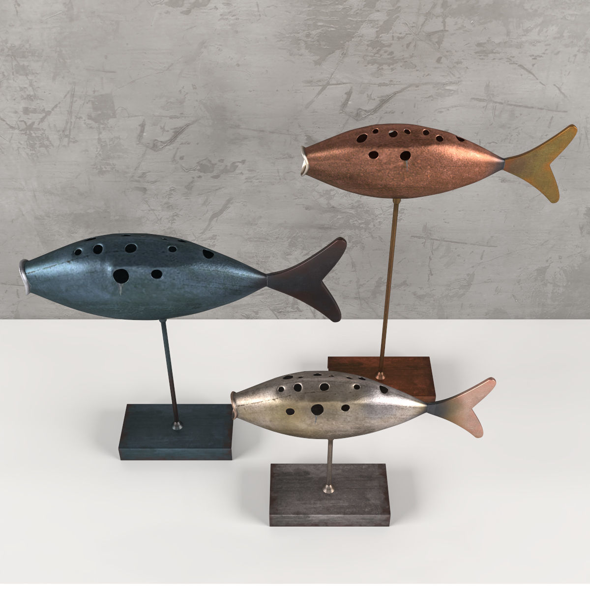 Decorative fish 3D model_2