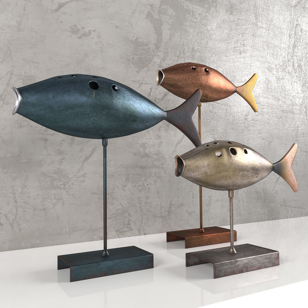 Decorative fish 3D model_1