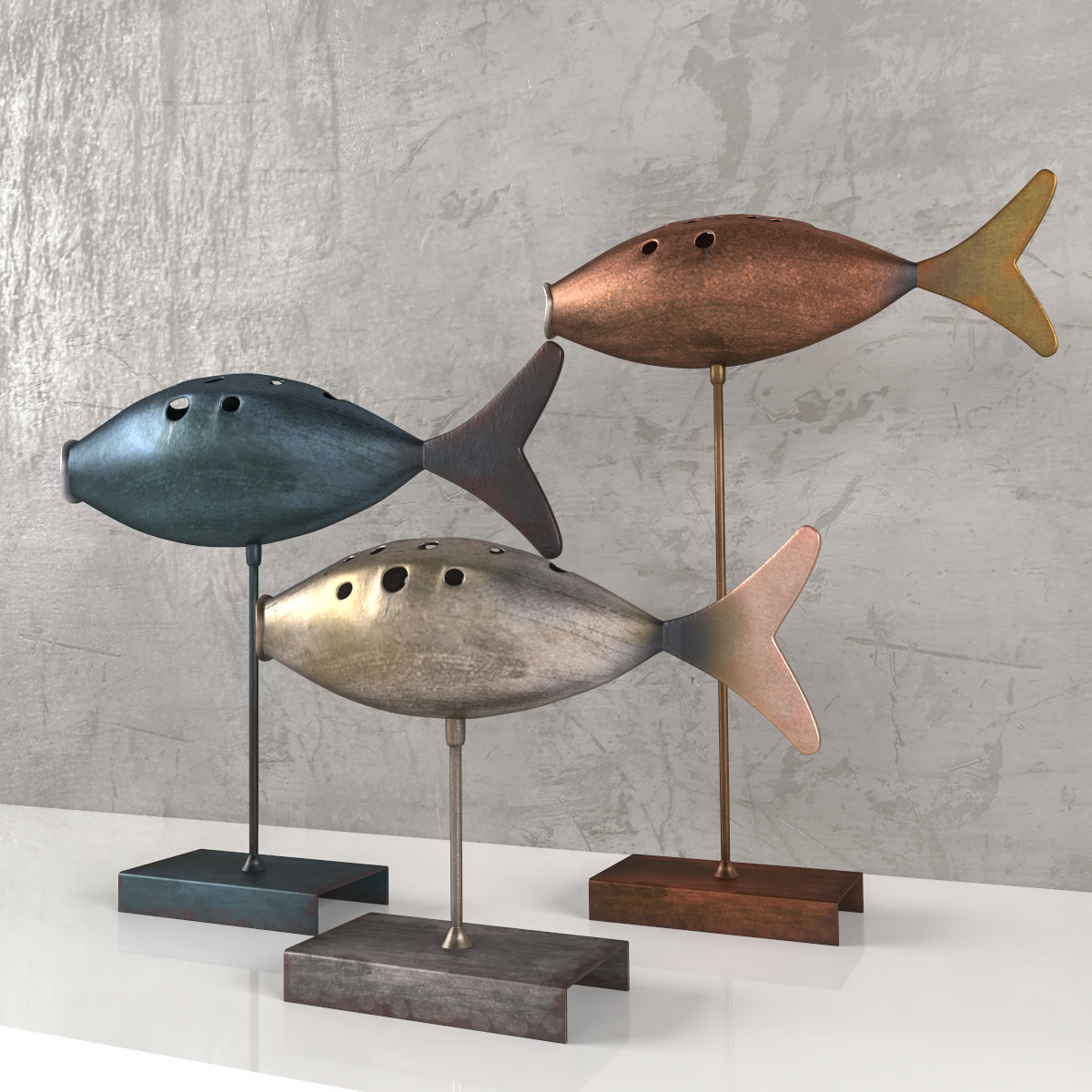 Decorative fish 3D model_3