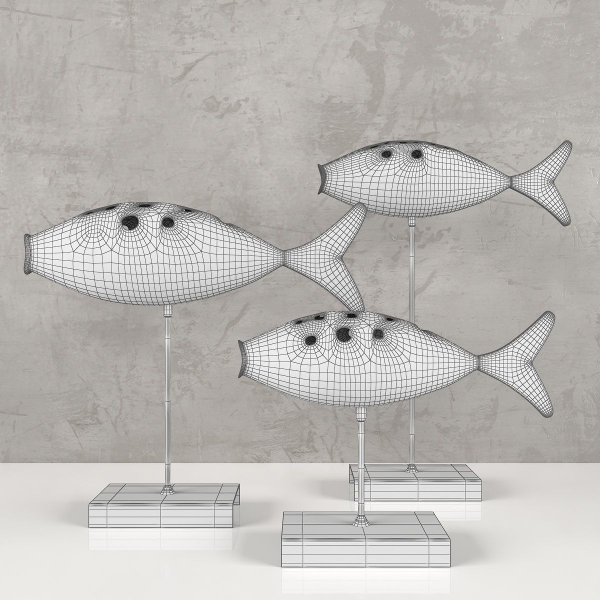 Decorative fish 3D model_4