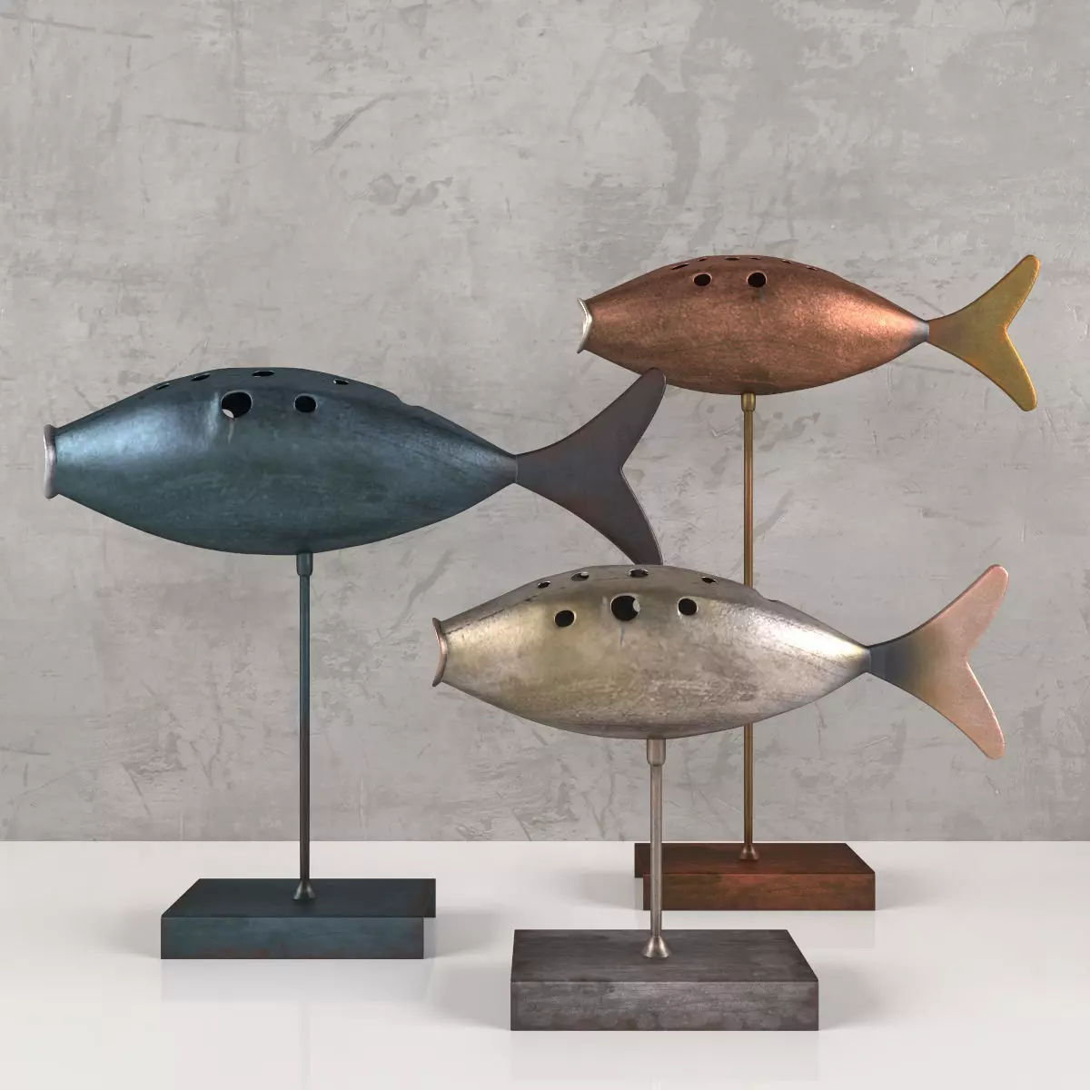 Decorative fish 3D model_0