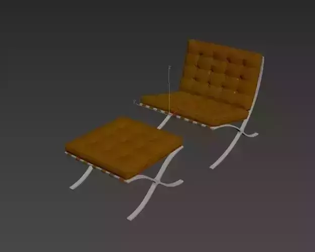 chair barcelona lounge and ottoman