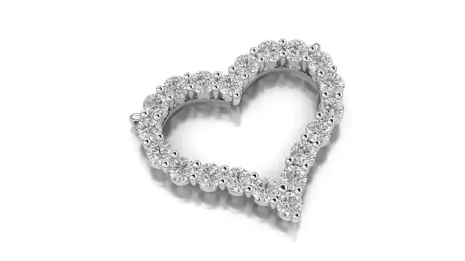 Tiffany Diamonds Heart  Pendant 3D print model 