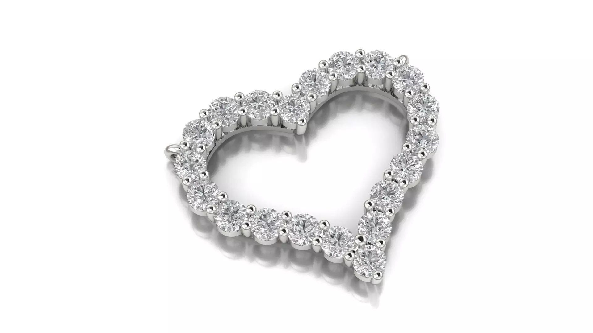 Tiffany Diamonds Heart Pendant 3D print model 3D print model