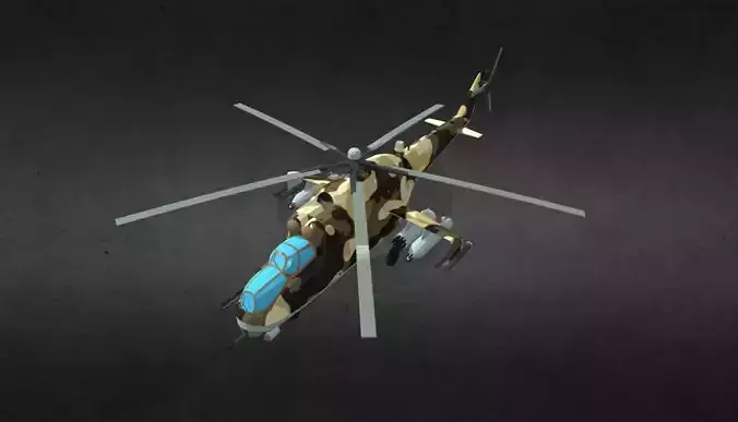 Mi24P Chernobyl Low-poly 3D model