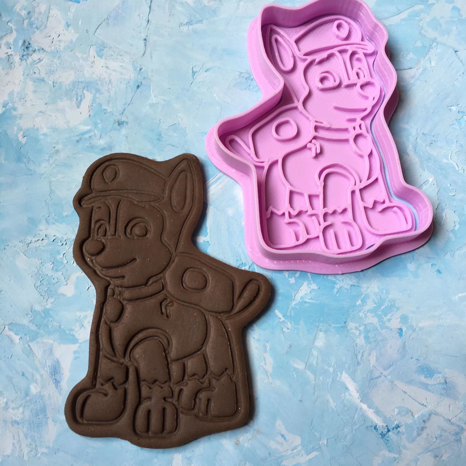 Paw Patrol Cookie Cutter Details Chase 3D print model 3D print model_1