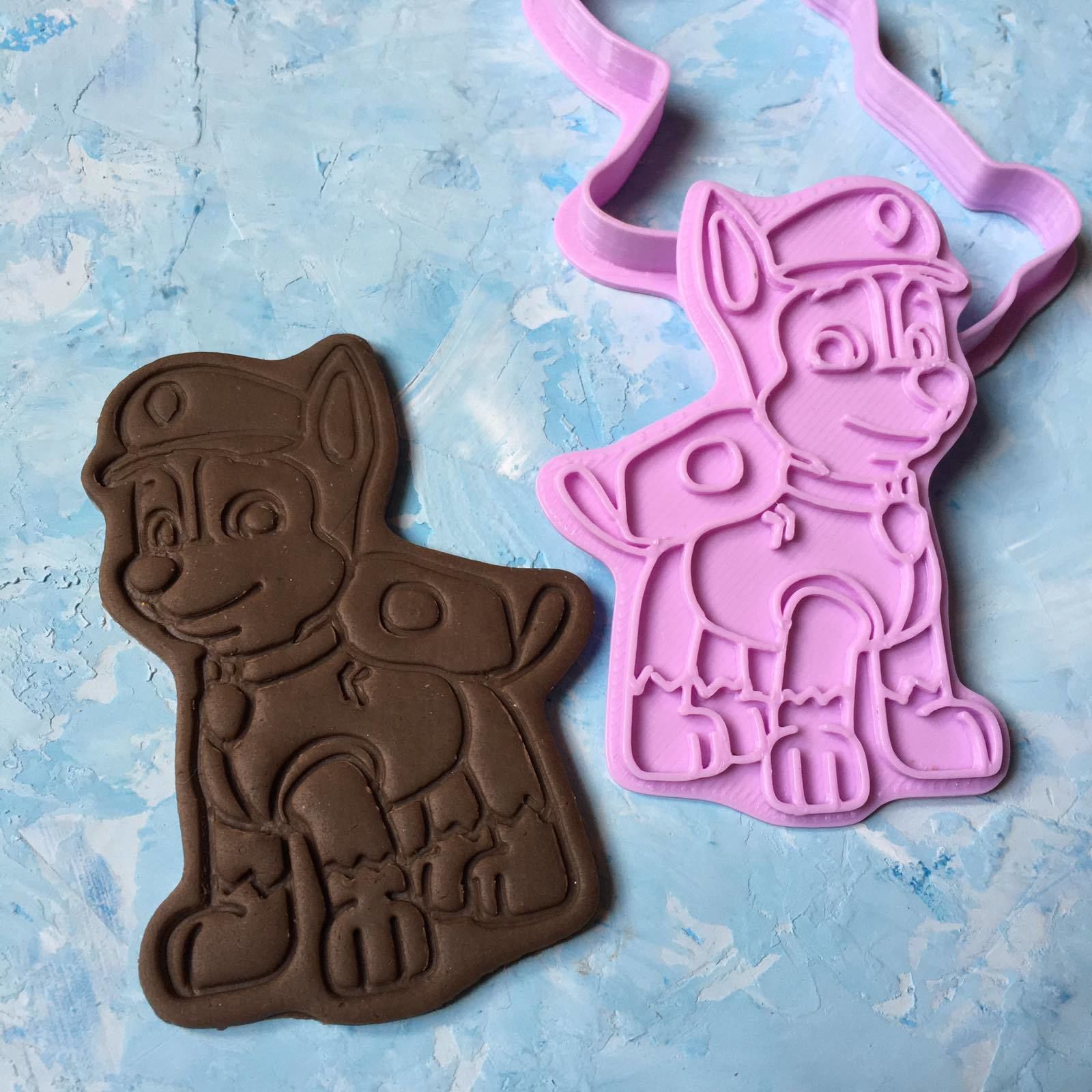 Paw Patrol Cookie Cutter Details Chase 3D print model