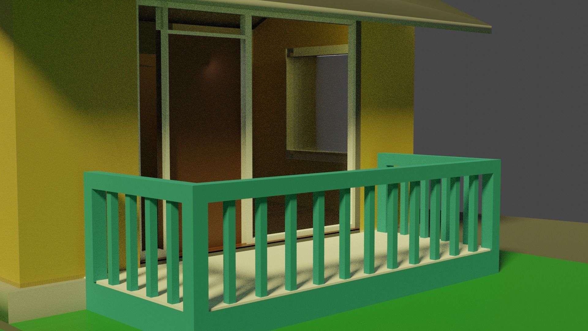 Small building Blender model with color Free 3D model_2