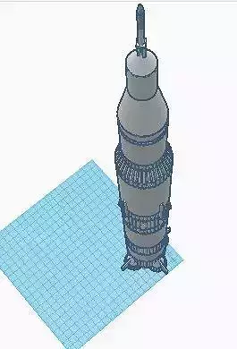 Saturn-5 rocket 3D model